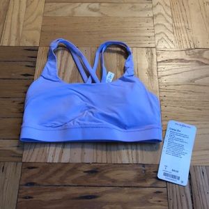 Strappy Lululemon Energy Sports Bra in Lilac